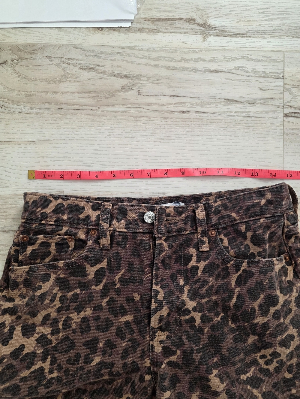 Abercrombie & Fitch Curve Love Low Rise Baggy Jean Leopard 29x30 - Picture 5 of 10
